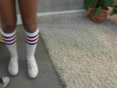 Amateur, Gros cul, Noir ébène, Petite amie, Rasée, Fessée, Tatouage, Adolescente