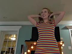 素人, 美人, デカチン, ブロンド, カップル, イく瞬間, 顔射, 手コキする