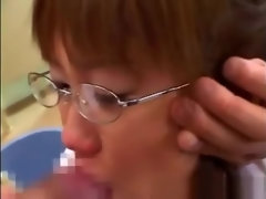 Aziatisch, Pijpbeurt, Groepseks ejactulatie, Sperma shot, Sperma in gezicht, Japaans