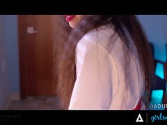 デカパイ, 顔面騎乗, レズビアン, なめる, 淫乱熟女, オマンコ, 現実, 三人