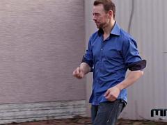 In den arsch, Grosser schwanz, Blasen, Braunhaarige, Doppelpenetration