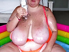 素人, デカ尻, フェティッシュ, 自家製, オナニー, 母, オイル, オマンコ