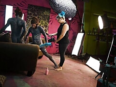 素人, デカチン, フェラチオ, 指いじり, Hd, タトゥー, 三人, オッパイの