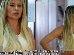 デカパイ, フェラチオ, 手コキする, 自家製, 淫乱熟女, 母, オマンコ, 濡れ