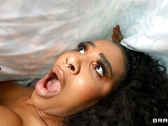 美女, フェラチオ, チン, 黒人, ハードコア, オマンコ, 姉妹, オッパイの