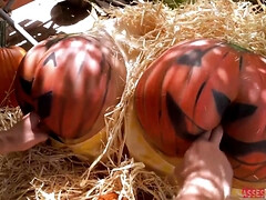 Enthousiasteling, Kont, Bruinharig, Rondborstig, Sperma shot, Hd, Latijnse vrouw, Tieten likken
