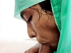 Muslim teen deepthroat queen takes cum in mouth twice - amateur POV blowjob