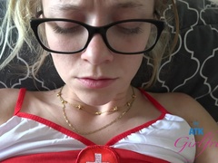 Rubia, Novia, Aceite, Orgasmo, Pov, Coño, Flaco, Tetas