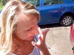 Blondine, Braunhaarige, Europäisch, Frau frau mann, Im freien, Höschen, Tätowierung, Flotter dreier