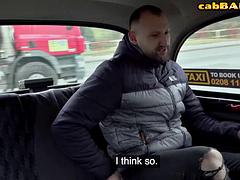 Busty MILF driver bounces on hard dick
