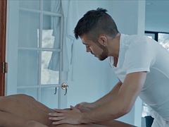 素人, アナル, フェラチオ, 黒人, ゲイ, 異人種間, マッサージ, 筋肉