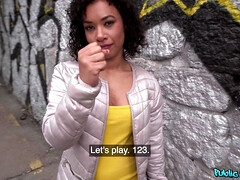 Amateur, Incroyable, Sucer une bite, Queue, Jeux, Fille latino, Pov, Public