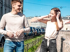 ブロンド, フェラチオ, 指いじり, キス, なめる, ロシア人, 剃毛, ティーン