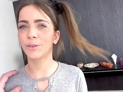 18 años, Morena, Semen en la boca, Corridas, Francés, Sexo duro, Adolescente, Tetas