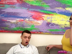 Grosser schwanz, Blasen, Braunhaarige, Familie, Muschi, Realität, Rasiert, Taboo