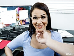 Grosser arsch, Grosser schwanz, Grosse titten, Blasen, Braunhaarige, Hundestellung, Milf, Pov
