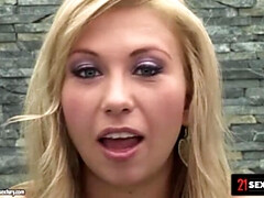 Anal, Culo grande, Rubia, Mamada, Semen en la boca, Doble penetracion, Penetracion con dedos, Tetas