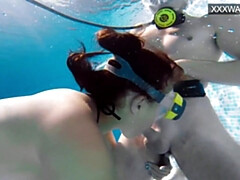 Blowjob scene with modest pornstar from Underwater Show