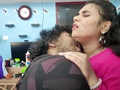 Vaishnavy and Sharun Raj Hot Indian Couple Boobs Press and Lip Lock - Mallu Romance