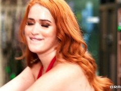アメリカ人, 美女, デカチン, ハードコア, 現実, 赤毛, 剃毛, 濡れ