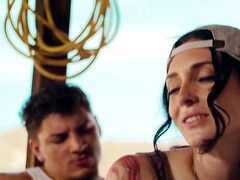 Charlotte Sins and Kylie Rocket get pounded outdoors