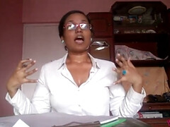 Hot Indian teacher roleplays as a sex therapist and talks dirty in desi tamil sex tape