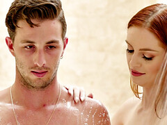 18, お尻, マッサージ, オイル, シャワー, ティーン, 濡れ