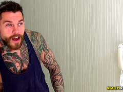 Pijpbeurt, Bruinharig, Bedriegen, Europees, Klein, Russisch, Mager, Tieten likken