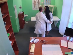 Sexy horny nurse seduces patient