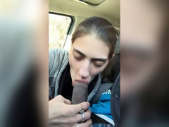 mummy gives deep throat in car for weed