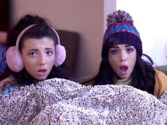 POV fuck with two girls who just wanna stay warm