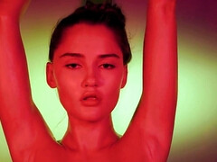 Grosse titten, Frau, Fetisch, Masturbation, Öl, Russisch, Erotischer film, Solo