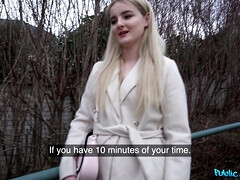 素人, デカチン, デカパイ, ブロンド, フェラチオ, 巨乳な, お金, タトゥー