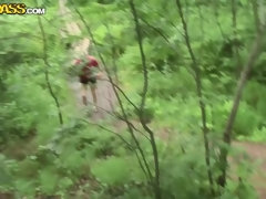 顔射, お金, アウトドア, 三人