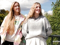 素人, デカパイ, ブロンド, フェティッシュ, レズビアン, なめる, 自然山雀, オマンコ