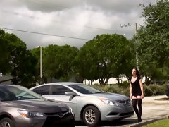 Gros seins, Sucer une bite, Brunette brune, Voiture, Hd, Argent, Chevaucher, Jarretelles