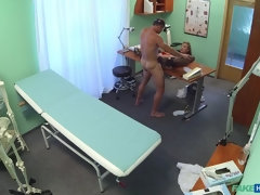 Blasen, Besamung, Arzt, Lecken, Krankenschwester, Büro, Uniform, Spanner