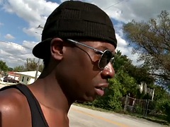 Amateur, Negro, Ébano, Gay, Al aire libre, Pov, Público, Realidad