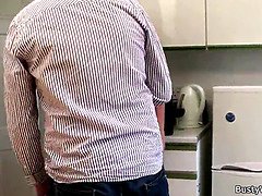ぽっちゃり, デカ尻, ブロンド, 巨乳な, デブ, Hd, キッチン, タトゥー