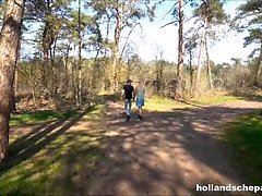 In den arsch, Arsch, Schönheit, Blondine, Vollbusig, Niederländisch, Hd, Im freien