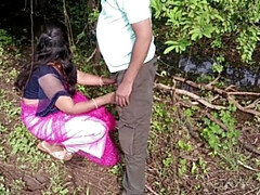 Kavita takes cum in mouth and gets doggy style fucked outdoor