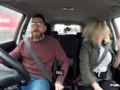 デカパイ, ブロンド, 車, ハードコア, 淫乱熟女, ハメ撮り, 公共, タトゥー