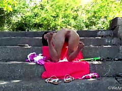 茶髪の, 女, 毛深い, Hd, アウトドア, 一人, オッパイの