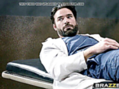 Grosser schwanz, Blasen, Sperma im mund, Arzt