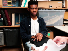 Black teen thief sucking