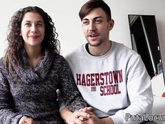 He licks her tight latina teen pussy