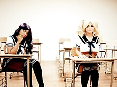 Большая жопа, Пальцем, Лесбиянка, Белье, Мастурбация, Бритые, Стриптизерша, Сиськи