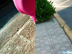 Busty Spanish babe blows dick in POV before outdoor pounded