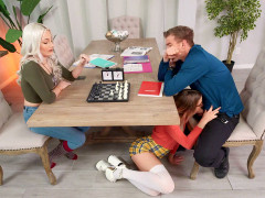 Verga grande, Rubia, Mamada, Vestidas, Gafas, Tacones, Monstruo, Medias largas