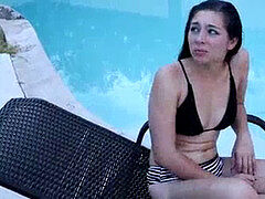 Bikini, Blasen, Besamung, Zierlich, Öffentlich, Muschi, Hure